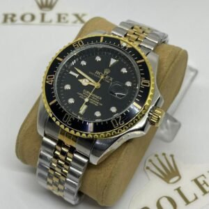 RELOJ ROLEX BICOLOR FONDO NEGRO